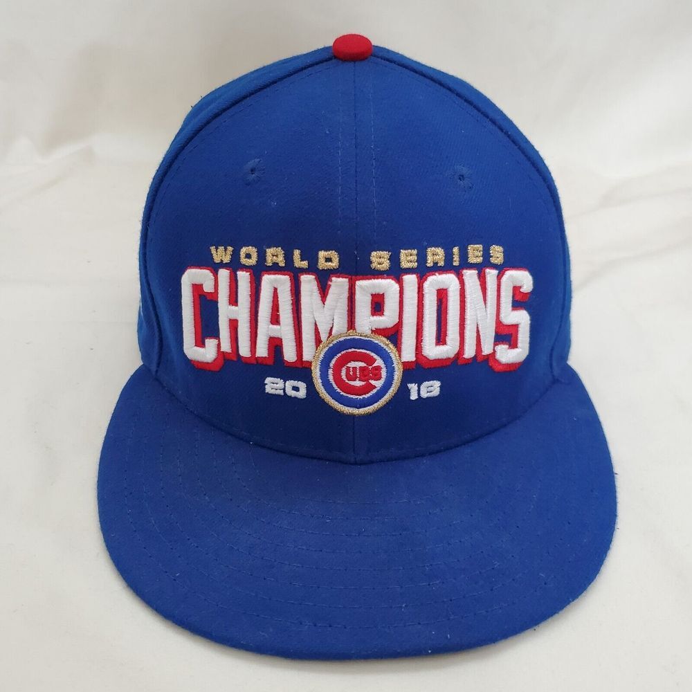New Era 59Fifty MLB Chicago Cubs World Series Champions Fitted‎ Hat Size 7.5